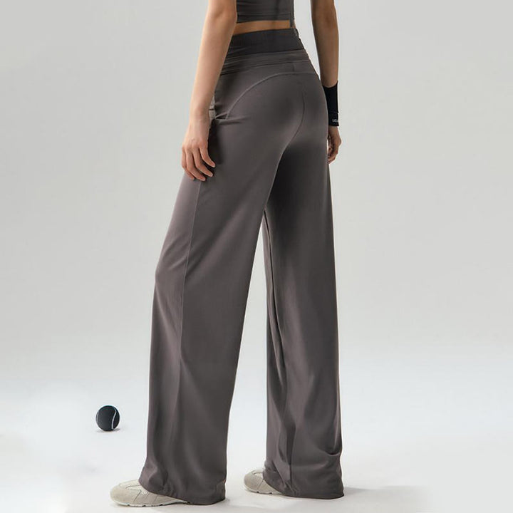Buddha Stones Casual Drawstring Yoga Sports Gym Elastic Waist Women's Wide Leg Pants - image 4