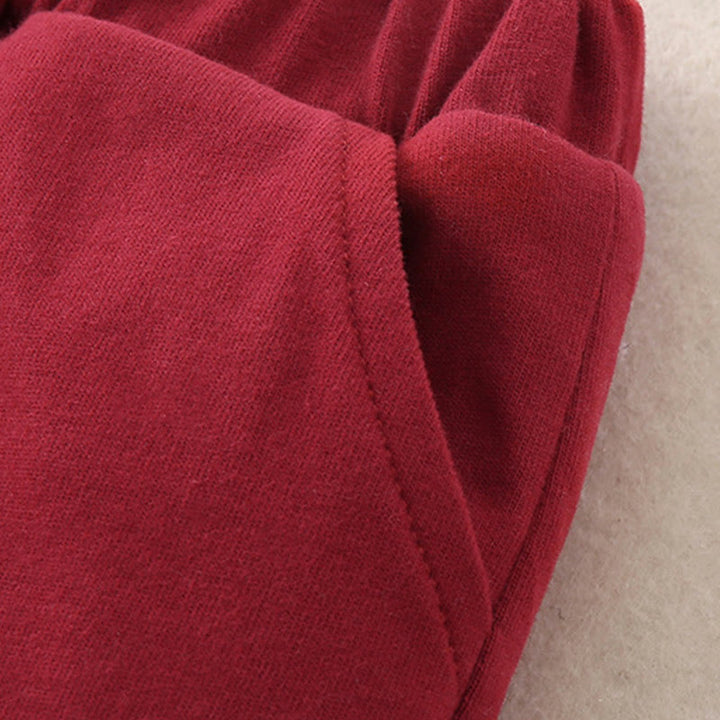 Buddha Stones 2Pcs Winter Rabbit Peach Design Baby Toddler Boy Cotton Long Sleeve Tang Suit Elastic Waist Pants With Pockets Outfit Sets - image 16