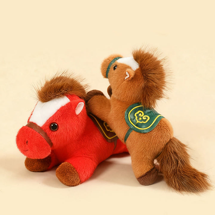 Buddha Stones Year Of The Horse Lying Plush Horse Doll Wealth Prosperity Home Decoration - image 2