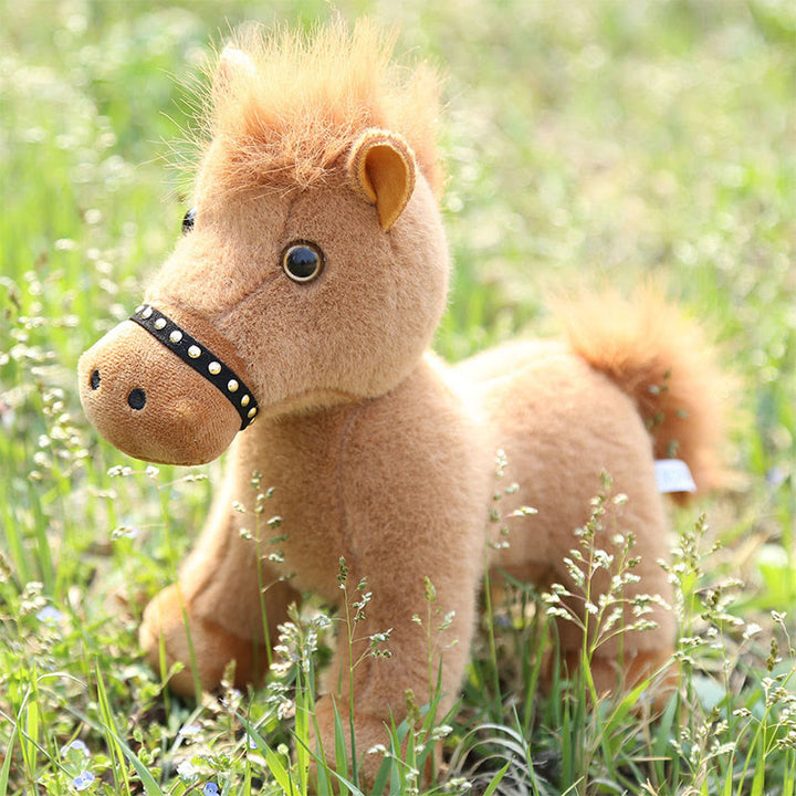 Buddha Stones Year Of The Horse Plush Cute Horse Doll Prosperity Energy Home Decoration - PeachPuff - 24*25cm - image 9