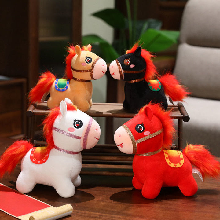 Buddha Stones Year Of The Horse Cute Pony Plush Doll Energy Home Decoration - image 10