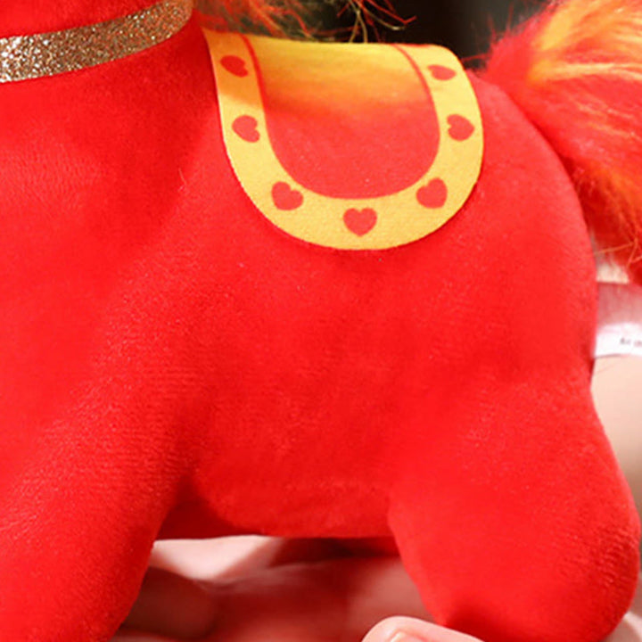 Buddha Stones Year Of The Horse Cute Pony Plush Doll Energy Home Decoration - image 4