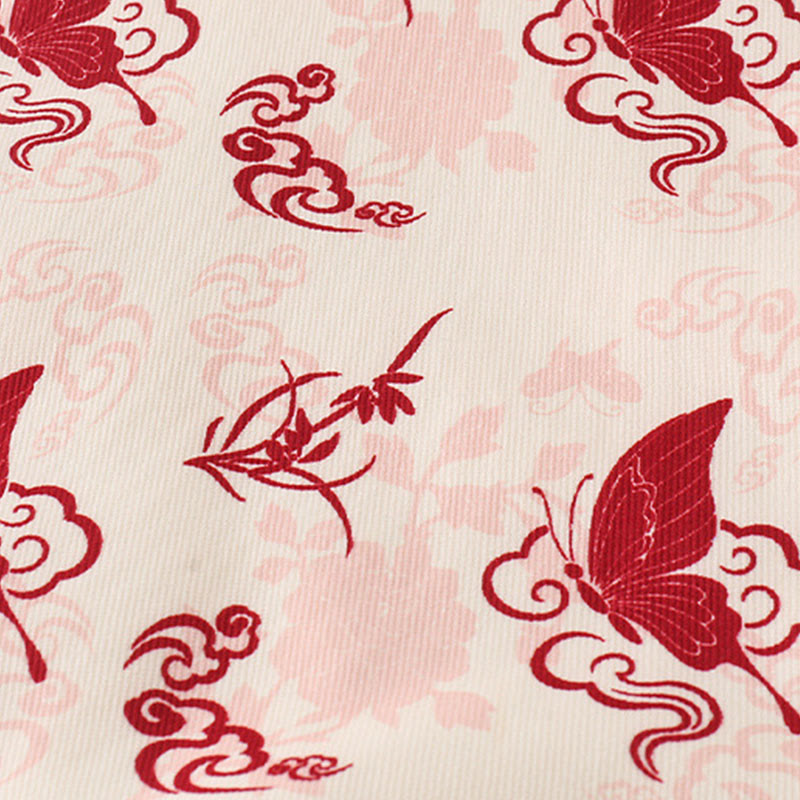 Buddha Stones Winter Butterfly Auspicious Clouds Design Baby Girl Cotton Long Sleeve One-pieces Rompers - image 11