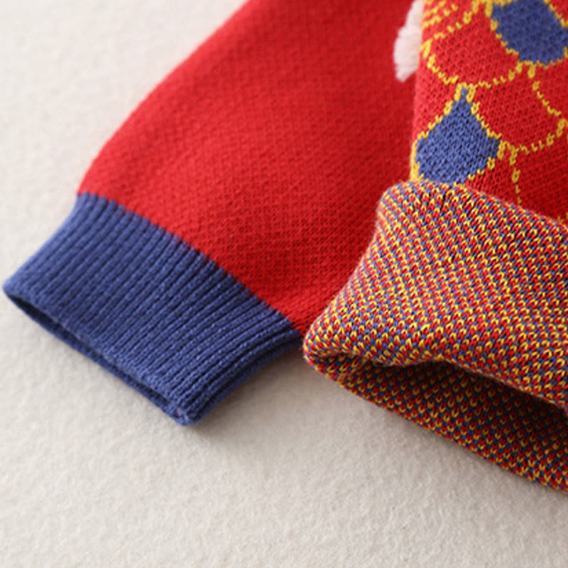 Buddha Stones Fall Winter Red Dragon Pattern Baby Boy Girl Cotton Long Sleeve Knitted One-pieces Rompers - image 8