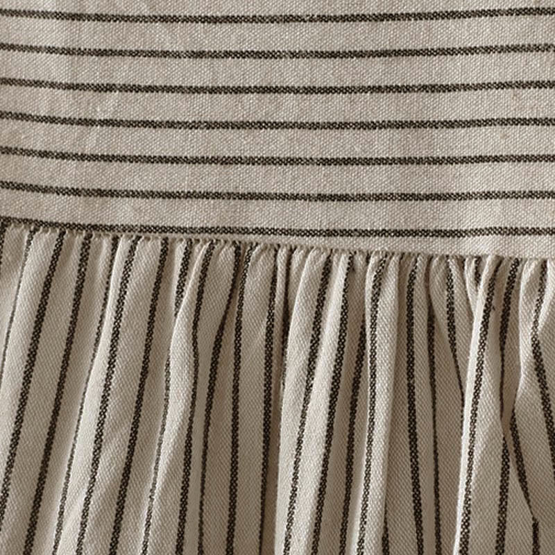 Buddha Stones Fall Stripe Stand Collar Buttons Women's Long Sleeve Shirt With Pocket - image 10