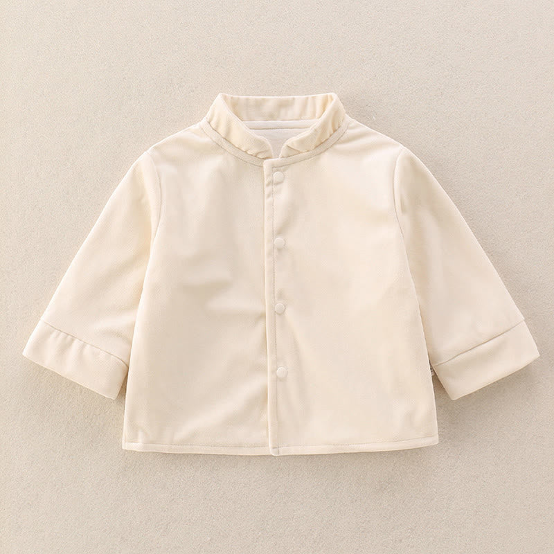 Buddha Stones 3Pcs Winter Mountains Bottles Design Baby Boy Cotton Long Sleeve Tang Suit Vest Jacket Elastic Waist Pants Outfit Sets - image 4