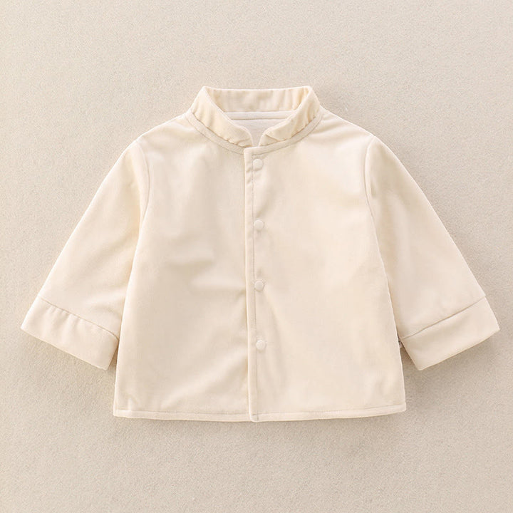 Buddha Stones 3Pcs Winter Mountains Bottles Design Baby Boy Cotton Long Sleeve Tang Suit Vest Jacket Elastic Waist Pants Outfit Sets - image 4