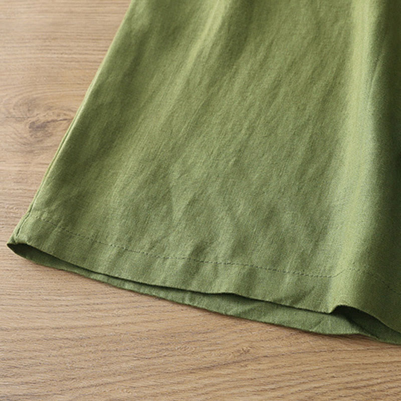 Buddha Stones Women's Fall Commute Solid Color Zipper Design Cotton Wide Leg Pants With Pockets - image 25