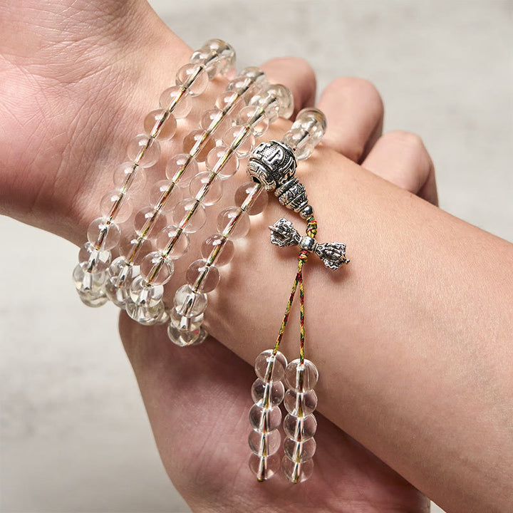 Buddha Stones Vajra Charm Liuli 108 Beads Spiritual Power Strength Mala - image 3