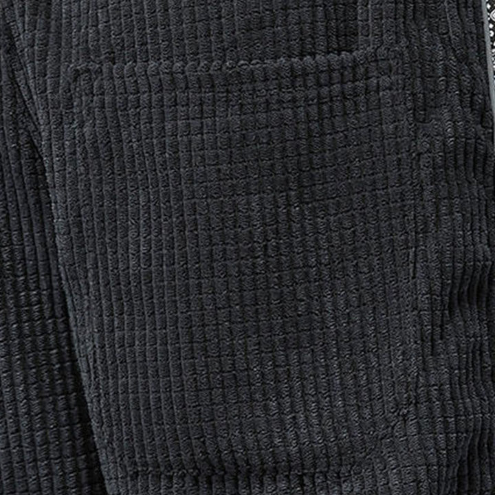 Buddha Stones Fall Solid Drawstring Side Paisley Pattern Straight Leg Ankle-length Corduroy Men's Pants With Pockets - image 11