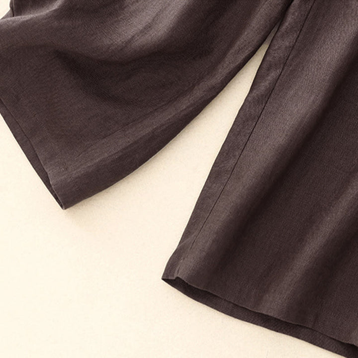 Buddha Stones Women's Spring Plain Simple 7-8 Length Cotton Pants With Pockets - image 4