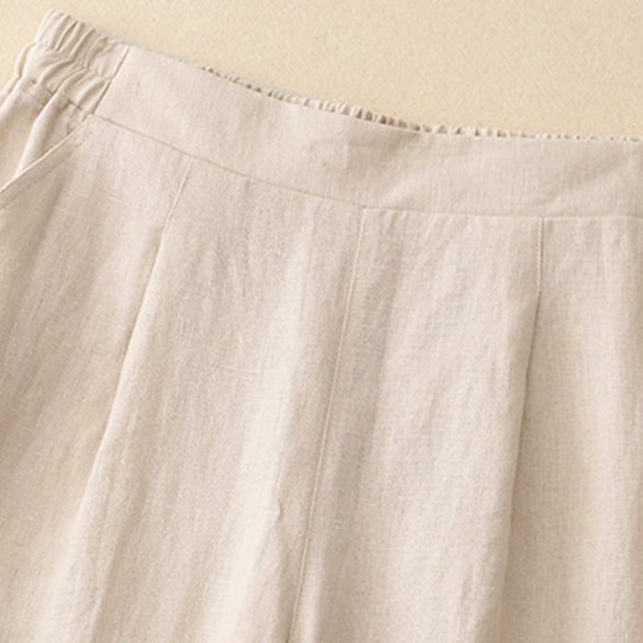 Buddha Stones Women's Spring Plain Simple 7-8 Length Cotton Pants With Pockets - image 13