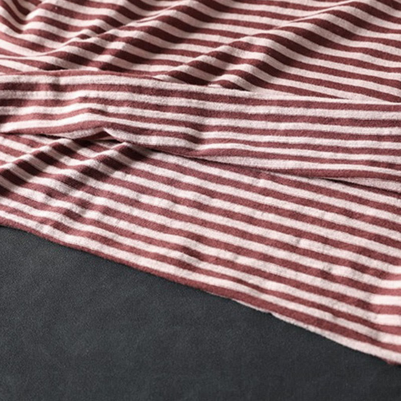 Buddha Stones Spring Striped Pattern Long Sleeve Women's Cotton Hoodie - image 12