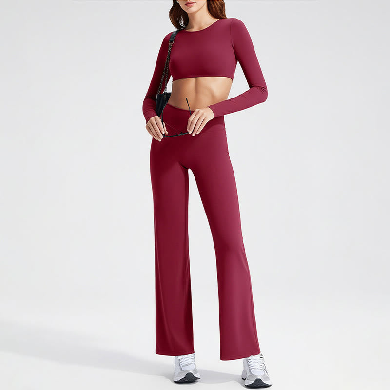 Buddha Stones Long Sleeve Backless Bra Sports Fitness Yoga Women's Tank Top - image 30