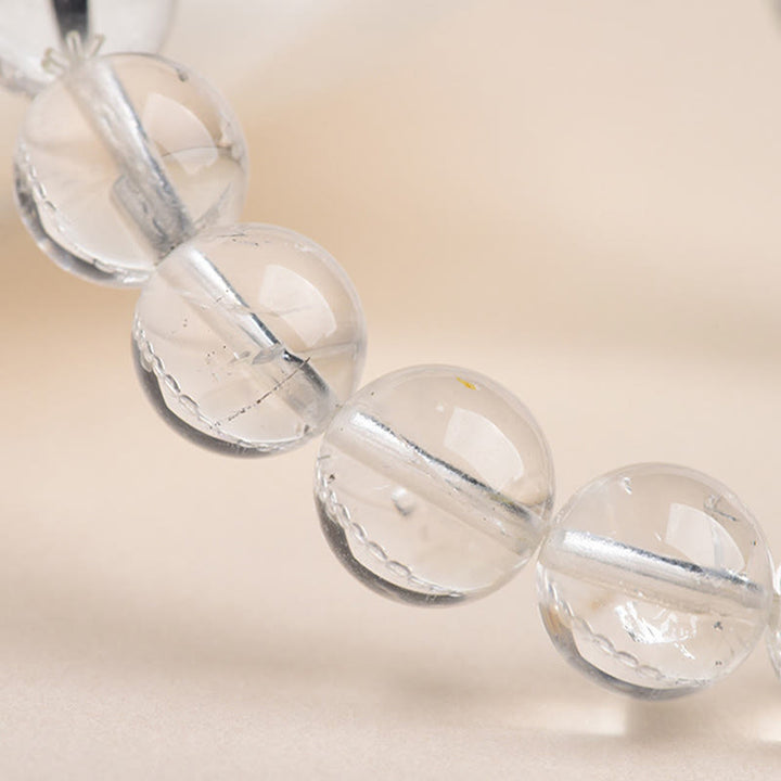 Buddha Stones Herkimer Diamond Protection Meditation Bracelet - image 15