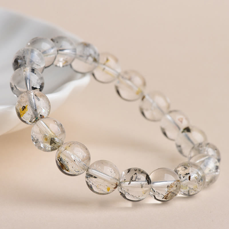 Buddha Stones Herkimer Diamond Protection Meditation Bracelet - image 11