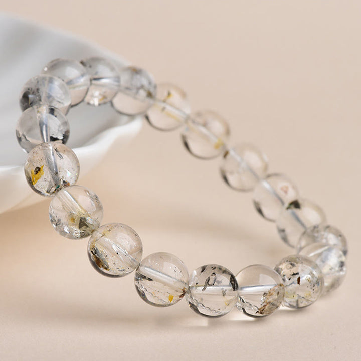 Buddha Stones Herkimer Diamond Protection Meditation Bracelet - image 11
