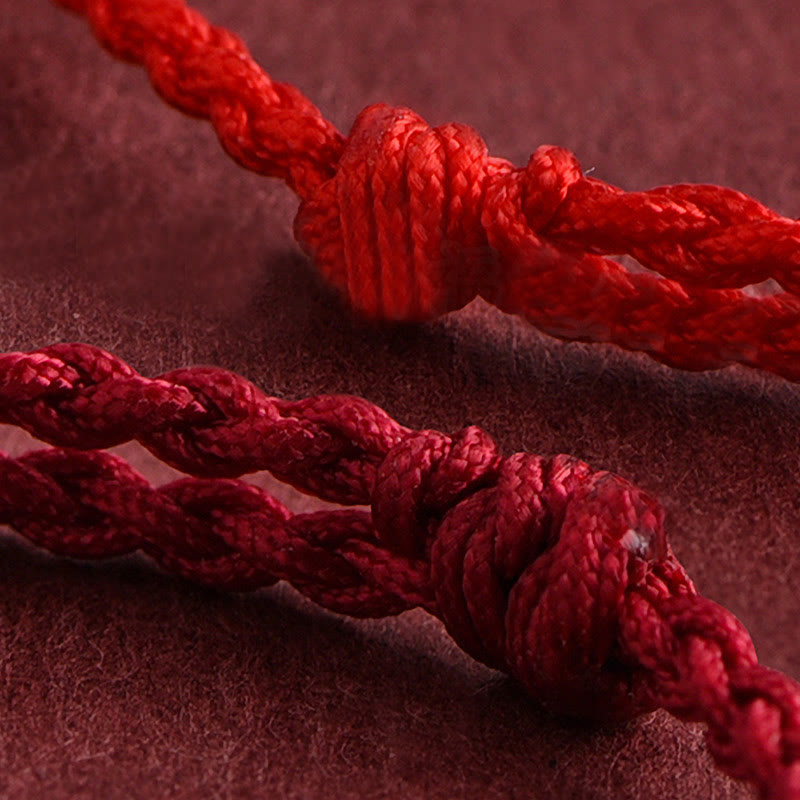 Buddha Stones Gourd Peach Wood Rope Adjustable Wealth Luck Bracelet - image 10