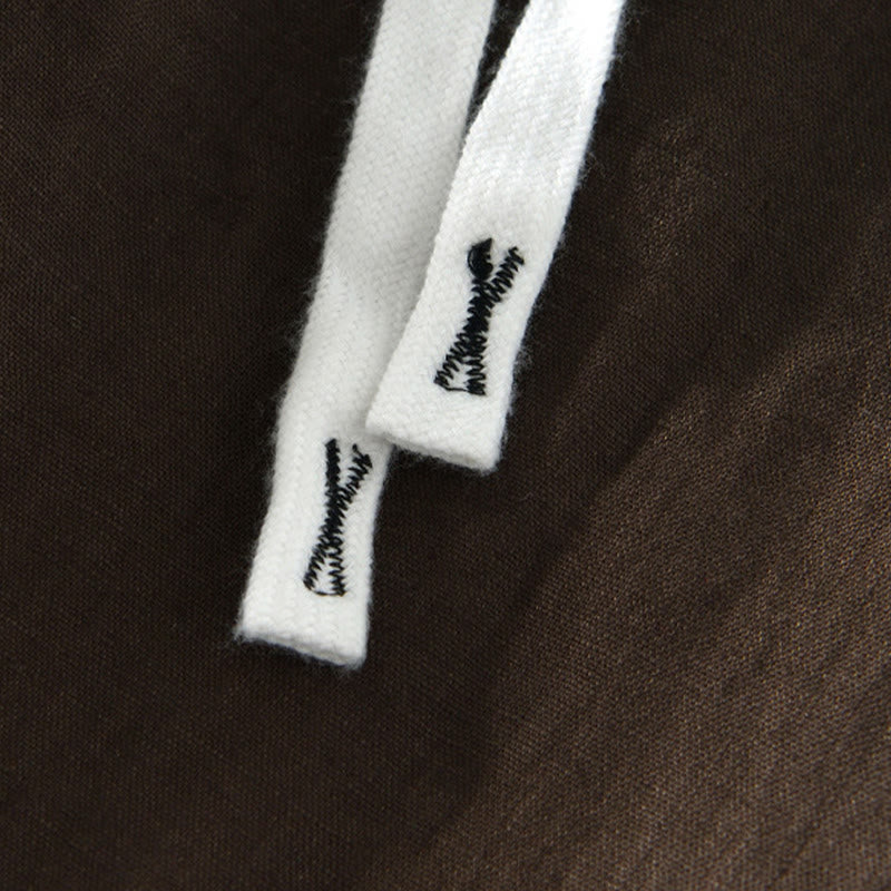 Buddha Stones Fall Solid Drawstring Elastic Waist Men's Linen Ankle-Length Pants With Pockets - image 14