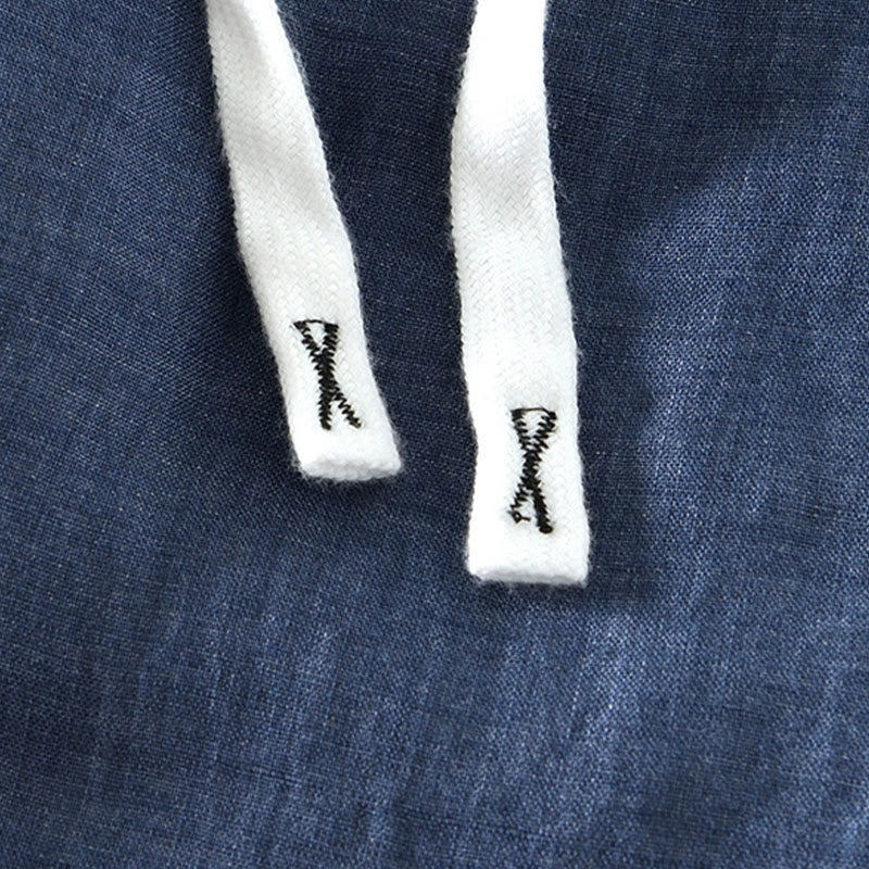 Buddha Stones Fall Solid Drawstring Elastic Waist Men's Linen Ankle-Length Pants With Pockets - image 10