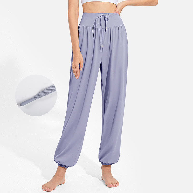 Buddha Stones Plain Drawstring Elastic Waist Design Women's Harem Pants Sports Yoga Sweatpants With Pockets - LightSteelBlue - US8-10，UK/AU12-14，EU40-42 (2XL) - image 0