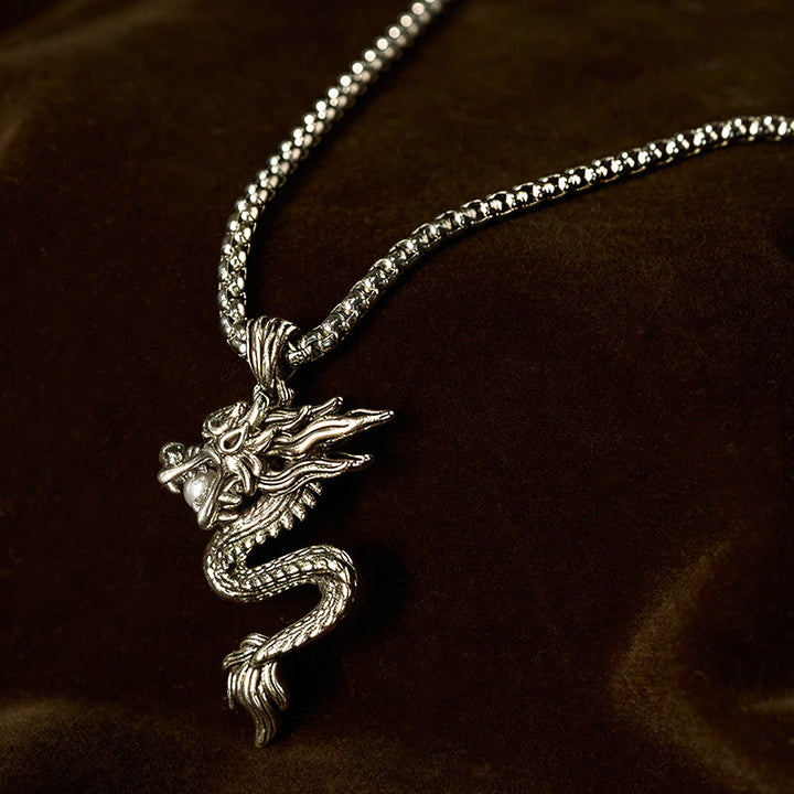 Buddha Stones Dragon Copper Balance Luck Necklace Pendant - image 2