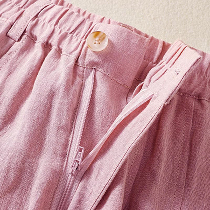 Buddha Stones Summer Button Zipper Ankle-Length Women's Pants With Pockets - image 10