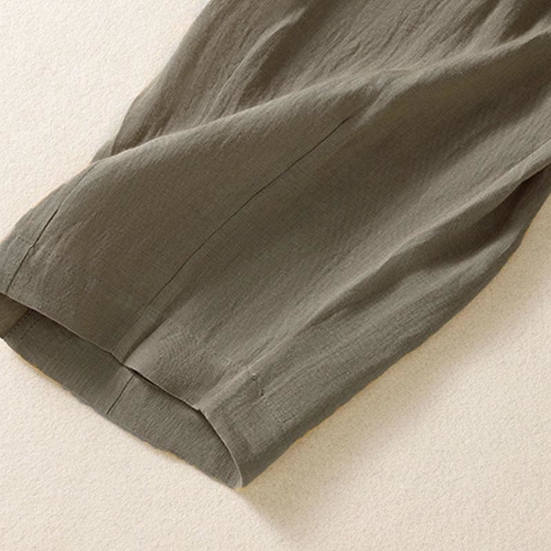 Buddha Stones Summer Button Zipper Ankle-Length Women's Pants With Pockets - image 26