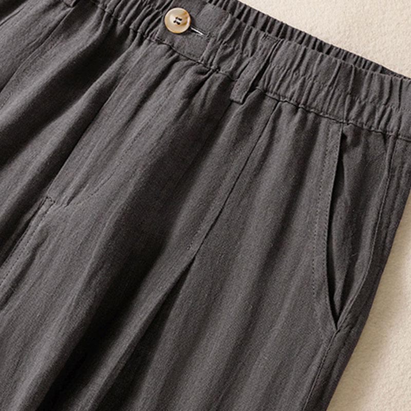 Buddha Stones Summer Button Zipper Ankle-Length Women's Pants With Pockets - image 30