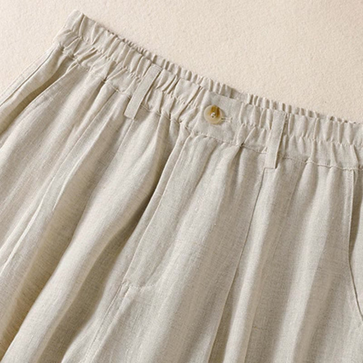 Buddha Stones Summer Button Zipper Ankle-Length Women's Pants With Pockets - image 35