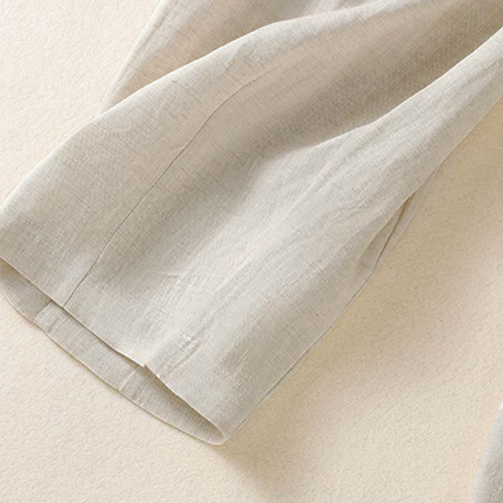 Buddha Stones Summer Button Zipper Ankle-Length Women's Pants With Pockets - image 38