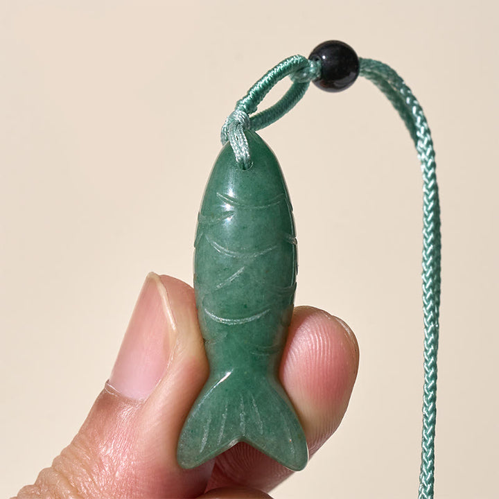 Buddha Stones Carving Koi Fish Pink Crystal Indian Agate Amethyst Warmth Prosperity Necklace Pendant - image 45