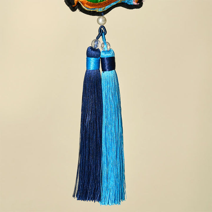 Buddha Stones Year Of The Horse Embroiderwed Horse Head Bell Charm Tassel Success Hanging Decoration - image 7