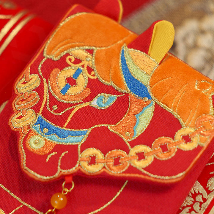 Buddha Stones Embroidery Year Of The Horse 2026 New Year Tassel Chinese Red Envelope - image 2