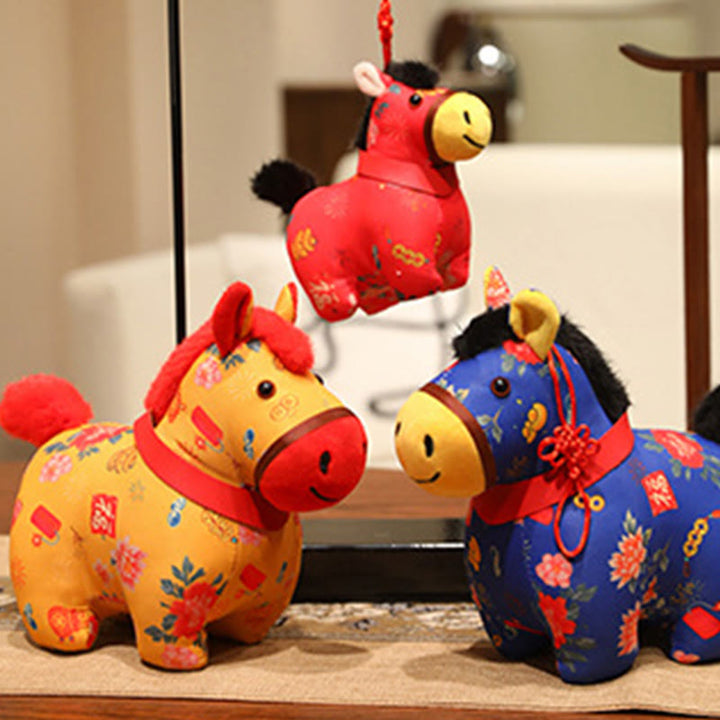 Buddha Stones Year Of The Horse Red String Chinese Knotting Hanging Decoration - image 0