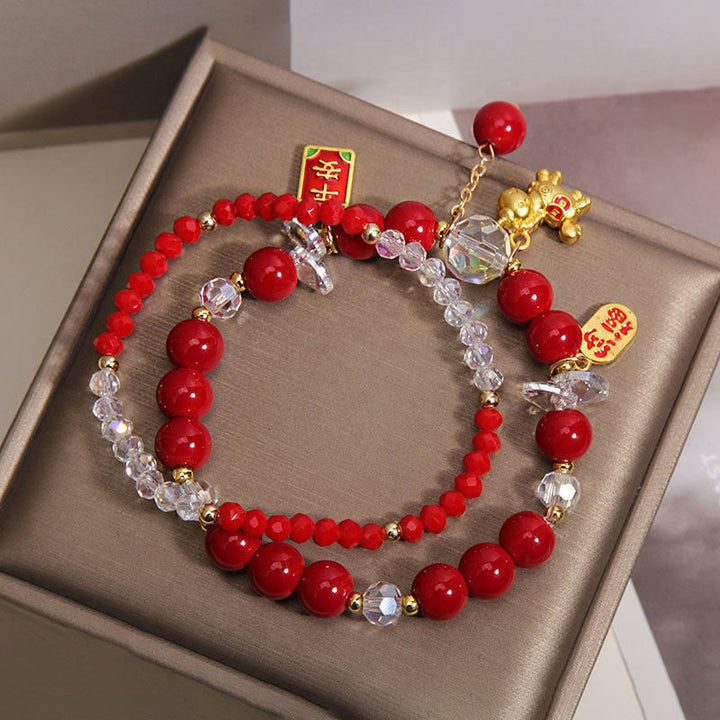 Buddha Stones Year Of The Horse Ingot Prosperity Bracelet - image 1