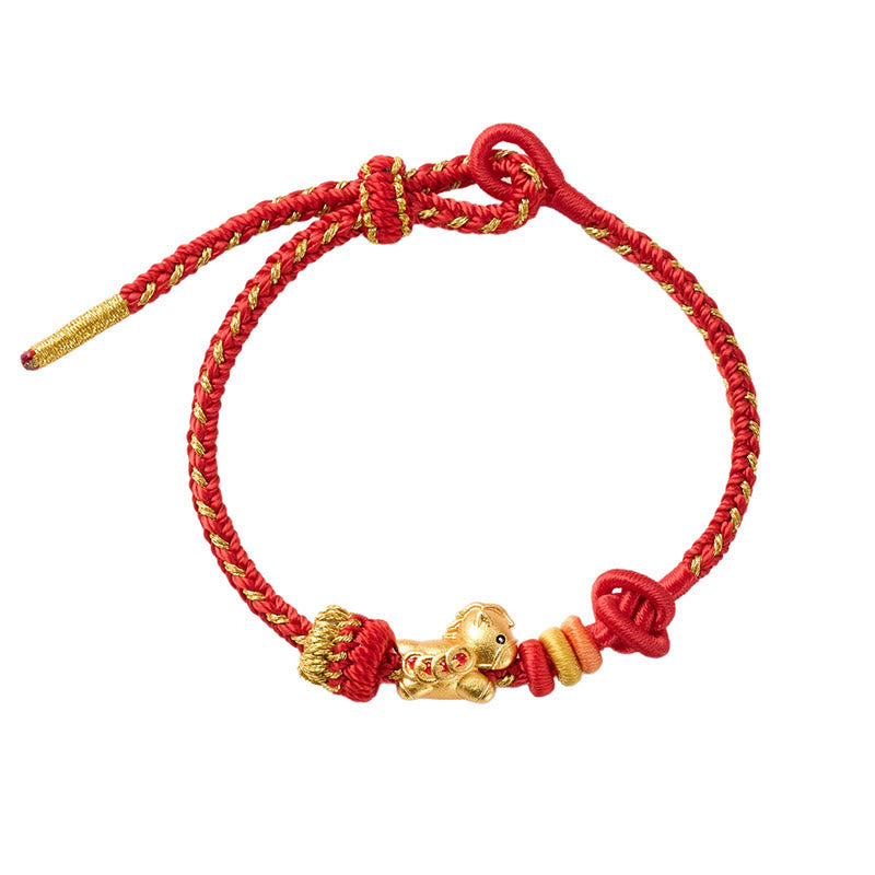 Buddha Stones Year Of The Horse Red String Concentration Bracelet - image 3