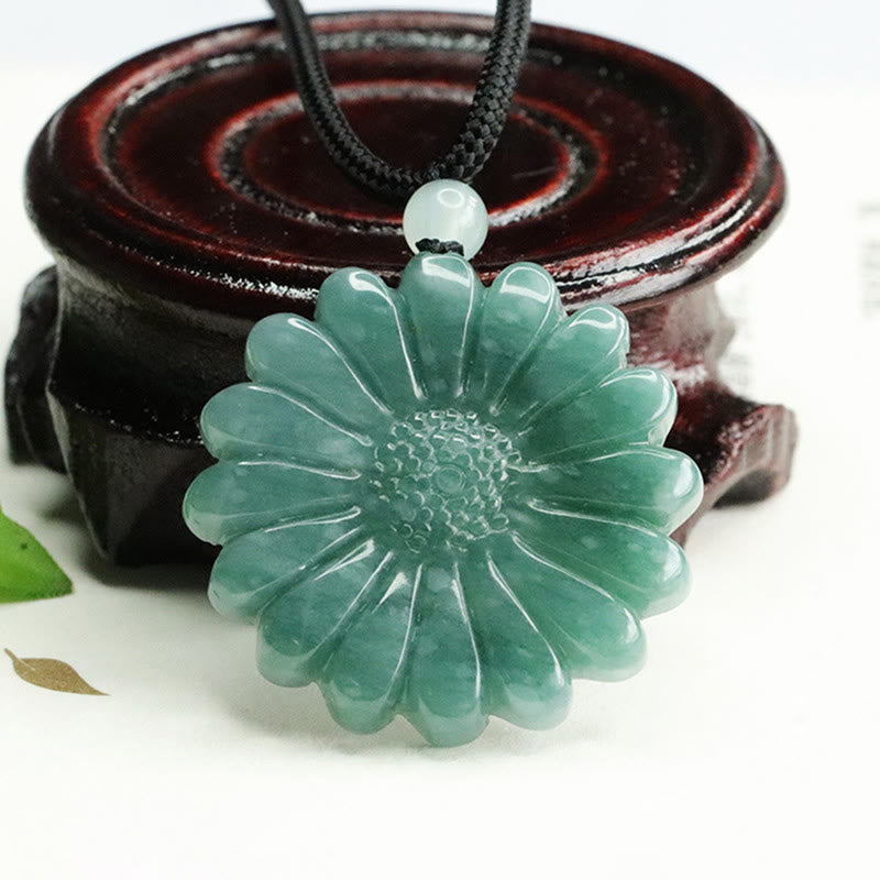 Buddha Stones Sunflower Jade Abundance Necklace Pendants - image 3