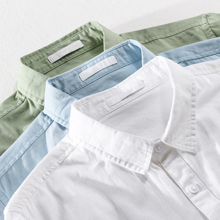 Buddha Stones Summer Buttons Down Two Decorative Pockets Men's Half Sleeve Cotton Shirt - image 17