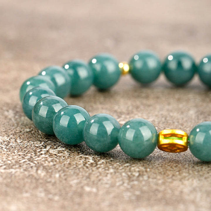 Buddha Stones Year Of The Horse Jade Prosperity Abundance Bracelet - image 9