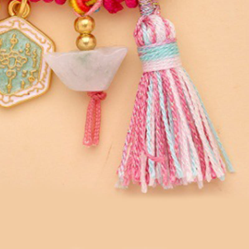 Buddha Stones Year Of The Horse Fu Character Lotus Attract Fortune Ruyi Handle Peace Buckle Luck Brooch - image 12