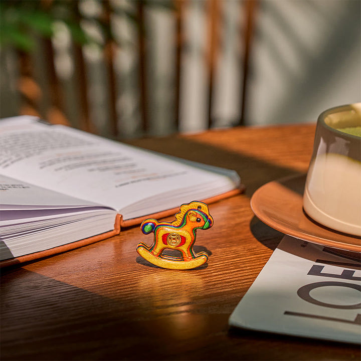 Buddha Stones Year of the Horse Copper Coin Rainbow Eucalyptus Creativity Desk Decoration - image 3