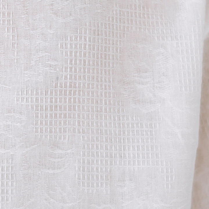 Buddha Stones Jacquard Frog-button Stand Collar Embroidered Three Quarter Sleeve Design Women's Cotton Shirt - image 24