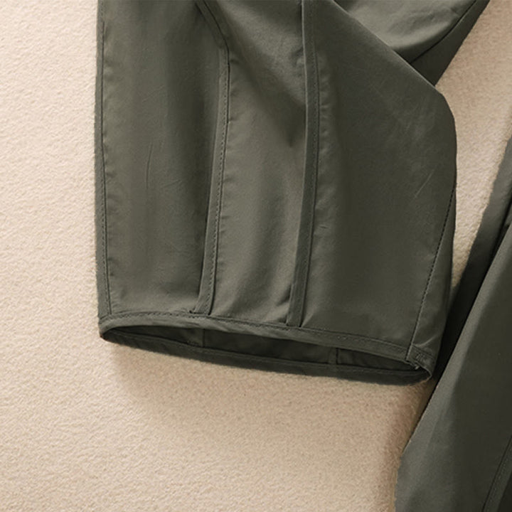 Buddha Stones Summer Simple Pure Color High Waisted Pleated Women's Harem Pants With Pockets - image 8