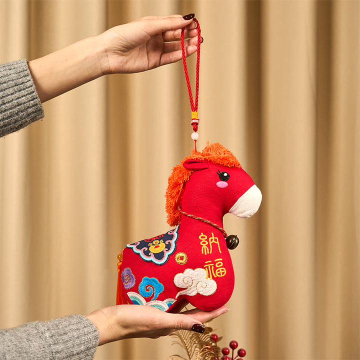 Buddha Stones Year of the Horse Copper Red String Fu Character Home Decoration - image 15