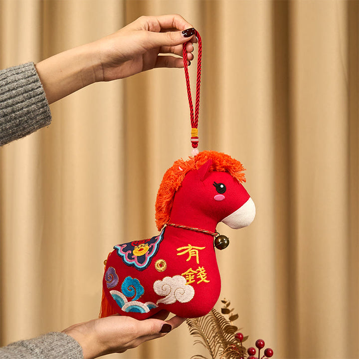 Buddha Stones Year of the Horse Copper Red String Fu Character Home Decoration - image 10