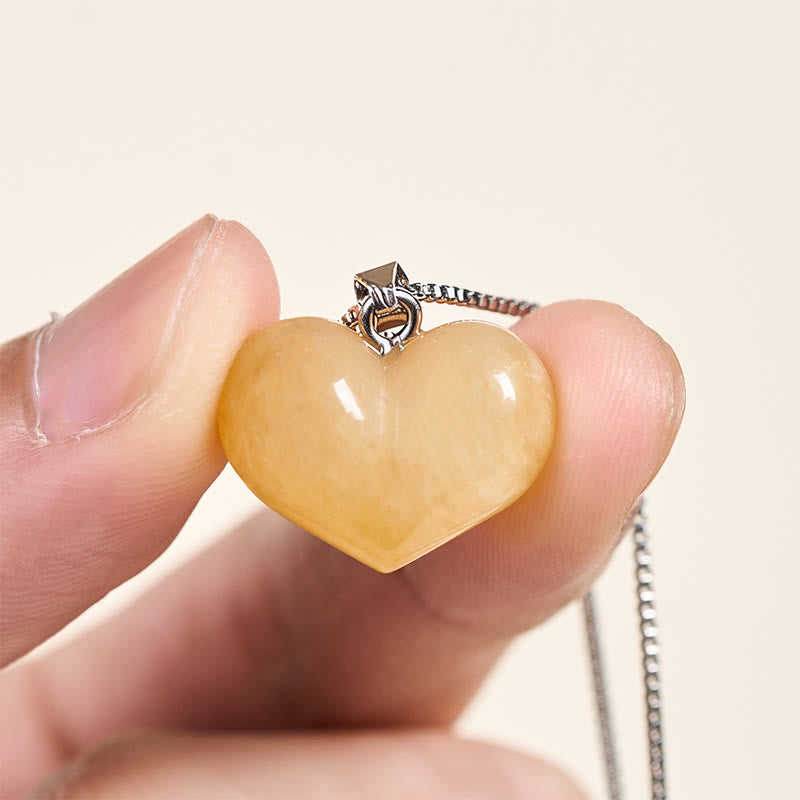 Buddha Stones Heart Design Amethyst Topaz Pink Crystal Opal Tiger Eye White Crystal Red Jasper Amazonite Green Aventurine Black Obsidian Citrine Balance Necklace Pendant - image 6