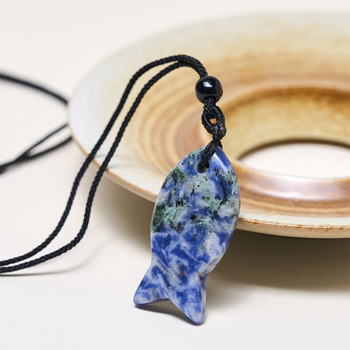 Buddha Stones Koi Fish Pink Crystal Indian Agate Amethyst Topaz Red Jasper Success Warmth Necklace Pendant - image 41