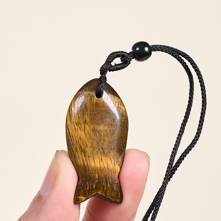 Buddha Stones Koi Fish Pink Crystal Indian Agate Amethyst Topaz Red Jasper Success Warmth Necklace Pendant - image 31