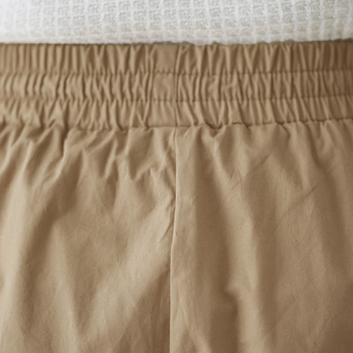 Buddha Stones Plain Buttoned Side Design Capri Cropped Women's Wide Leg Pants With Pockets - image 23